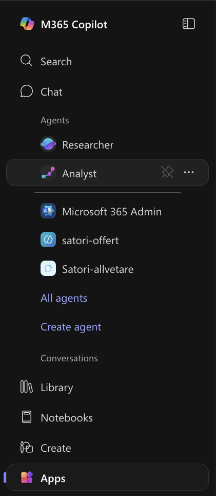 Microsoft 365 Copilot sidebar